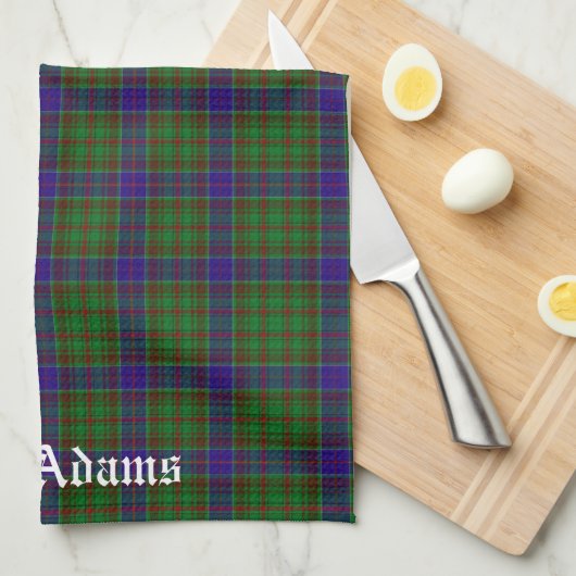 Scottish Clan Adams Tartan Geschirrtuch (Viertel Falte)