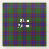 Scottish Clan Adams Tartan Glasuntersetzer (Vorderseite)