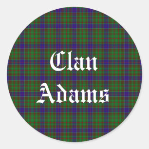 Scottish Clan Adams Tartan Runder Aufkleber