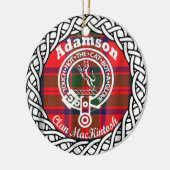 Scottish Clan Adamson Tartan und Wappen Keramik Ornament (Links)