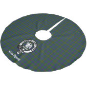 Scottish Clan Agnew Tartan Wappen benutzerdefinier Polyester Weihnachtsbaumdecke (Schrägansicht)
