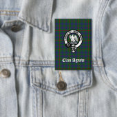 Scottish Clan Agnew Wappen & Tartan Button (Insitu)