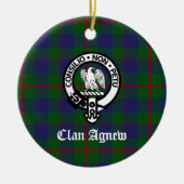 Scottish Clan Agnew Wappen & Tartan Keramik Ornament (Vorne)