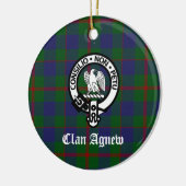 Scottish Clan Agnew Wappen & Tartan Keramik Ornament (Links)