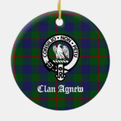 Scottish Clan Agnew Wappen & Tartan Keramik Ornament (Hinten)