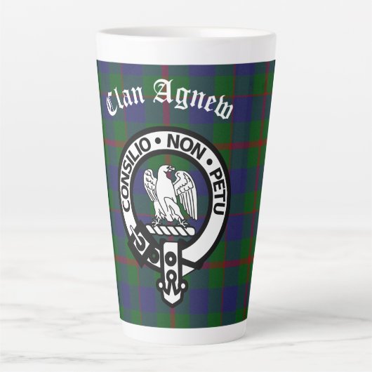 Scottish Clan Agnew Wappen & Tartan Milchtasse (Vorderseite)