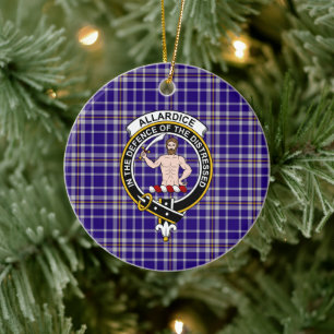 Scottish Clan Allardice Tartan und Wappen Keramik Ornament