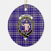 Scottish Clan Allardice Tartan und Wappen Keramik Ornament (Links)