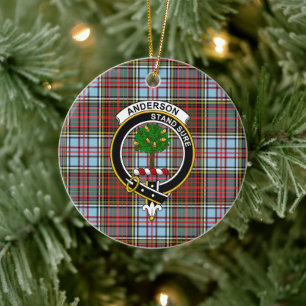 Scottish Clan Anderson Ancient Tartan und Wappen Keramik Ornament