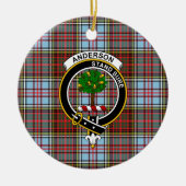 Scottish Clan Anderson Ancient Tartan und Wappen Keramik Ornament (Vorne)