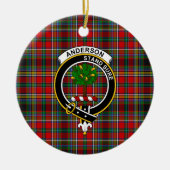 Scottish Clan Anderson of Arbrake Tartan and Wappe Keramik Ornament (Vorne)