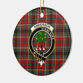 Scottish Clan Anderson of Arbrake Tartan and Wappe Keramik Ornament (Links)