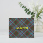 Scottish Clan Anderson Tartan Postkarte (Stehend Vorderseite)