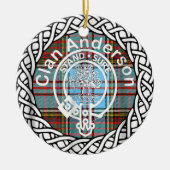 Scottish Clan Anderson Tartan und Wappen Keramik Ornament (Vorne)