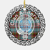 Scottish Clan Anderson Tartan und Wappen Keramik Ornament (Hinten)