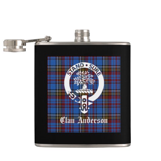 Scottish Clan Anderson Wappen & Tartan Flachmann (Geöffnet)