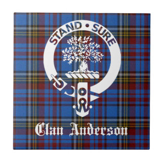 Scottish Clan Anderson Wappen & Tartan Fliese
