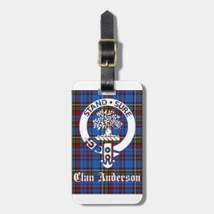 Scottish Clan Anderson Wappen & Tartan Gepäckanhänger