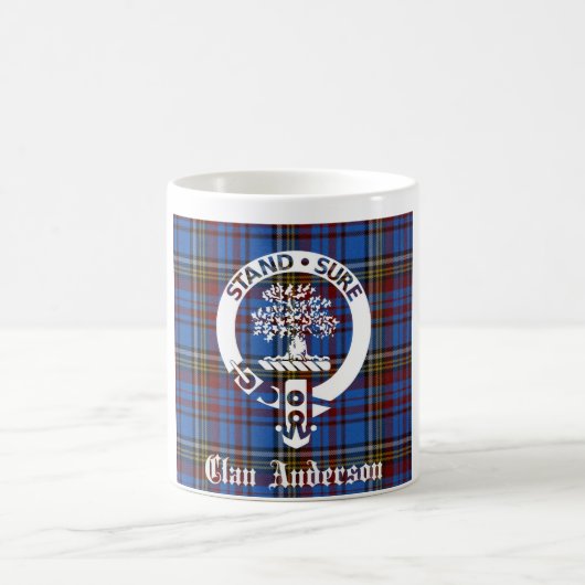 Scottish Clan Anderson Wappen & Tartan Kaffeetasse (Mittel)