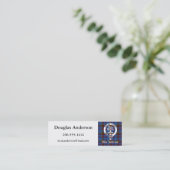 Scottish Clan Anderson Wappen & Tartan Mini Visitenkarte (Stehend Vorderseite)