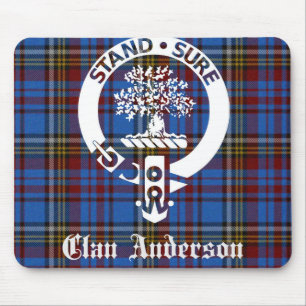 Scottish Clan Anderson Wappen & Tartan Mousepad