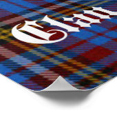 Scottish Clan Anderson Wappen & Tartan Poster (Ecke)