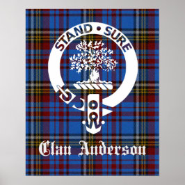 Scottish Clan Anderson Wappen & Tartan Poster