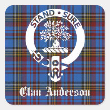 Scottish Clan Anderson Wappen & Tartan
