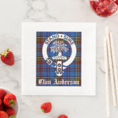 Scottish Clan Anderson Wappen & Tartan Serviette (Beispiel)