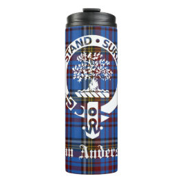 Scottish Clan Anderson Wappen & Tartan Thermosbecher