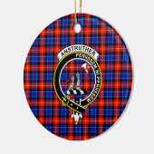 Scottish Clan Anstruther Tartan und Wappen Keramik Ornament (Links)