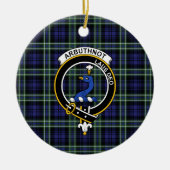 Scottish Clan Arbuthnot Tartan und Wappen Keramik Ornament (Vorne)