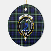Scottish Clan Arbuthnot Tartan und Wappen Keramik Ornament (Links)