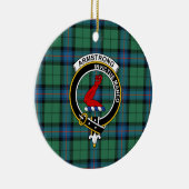 Scottish Clan Armstrong Ancient Tartan und Wappen Keramik Ornament (Rechts)
