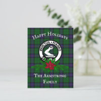 Scottish Clan Armstrong Holiday Postcard