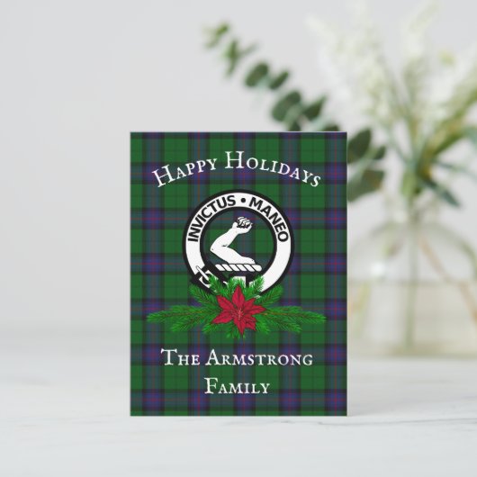 Scottish Clan Armstrong Holiday Postcard Postkarte (Stehend Vorderseite)