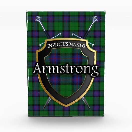 Scottish Clan Armstrong Tartan Fotoblock (Vorderseite)