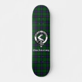 Scottish Clan Armstrong Wappen Abzeichen und Tarta Skateboard (Vorne)