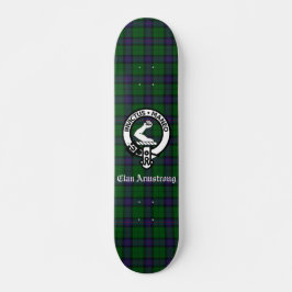 Scottish Clan Armstrong Wappen Abzeichen und Tarta Skateboard