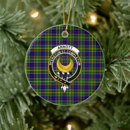 Scottish Clan Arnott Tartan und Wappen Keramik Ornament