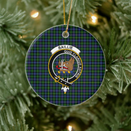 Scottish Clan Baillie Jagd Tartan und Wappen Keramik Ornament