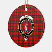 Scottish Clan Bain Tartan und Wappen Keramik Ornament (Links)