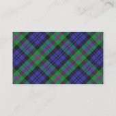 Scottish Clan Baird Tartan Kariert Visitenkarte (Rückseite)