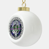 Scottish Clan Baird Tartan und Wappen Keramik Kugel-Ornament (Rechts)