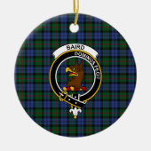 Scottish Clan Baird Tartan und Wappen Keramik Ornament (Vorne)