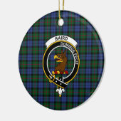 Scottish Clan Baird Tartan und Wappen Keramik Ornament (Links)