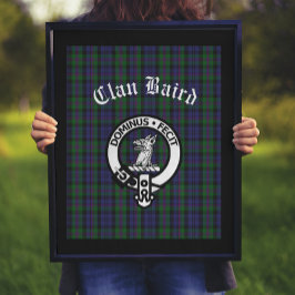 Scottish Clan Baird Wappen Tartan Poster