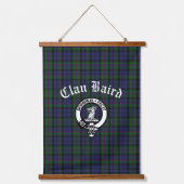 Scottish Clan Baird Wappen Tartan Wandteppich Mit Holzrahmen (Vorderseite)