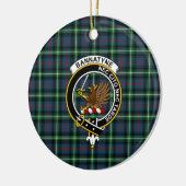 Scottish Clan Bannatyne Tartan und Wappen Keramik Ornament (Links)