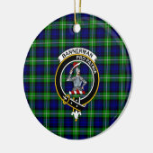 Scottish Clan Bannerman Tartan und Wappen Keramik Ornament (Links)